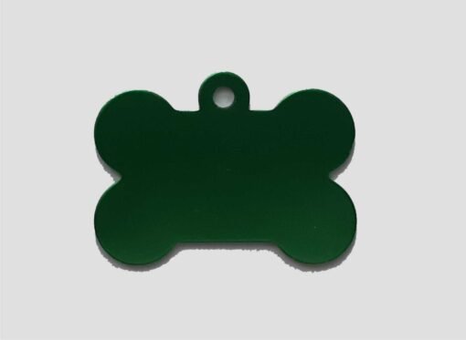 medalion caini aluminiu in forma de os verde medalioane caini si catei medalioane, hamuri, placute , lese